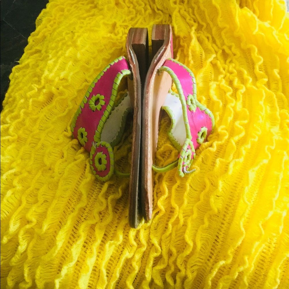 🌸🌴Jack Rogers Awesome Pink&Green Sandals🌴9M🌸 - Picture 2 of 4